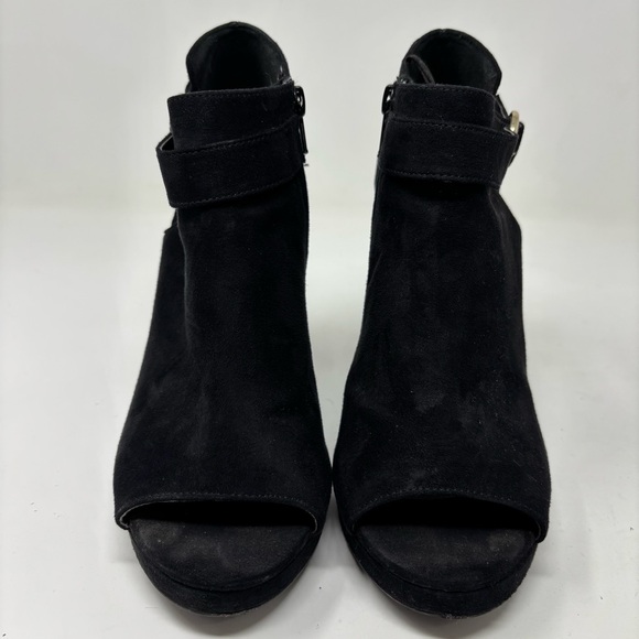 H&M Black Peep Toe Ankle Boots Size 7 - Picture 7 of 15